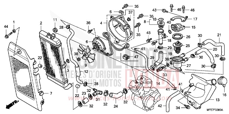 RADIATOR for Shadow Aero CANDY BLAZE ORANGE (YR196) from 2010